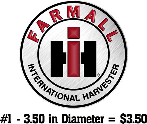 Farmall International Harvester Round Emblem Sticker Decal Etsy