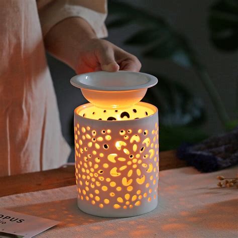 Candle Holders Accessories Home Garden Clear Glass Aroma Oil Burner Tealight Candle Wax Melt