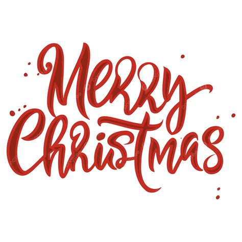Merry Christmas Word Art With Xmas Elements Vector Merry Christmas