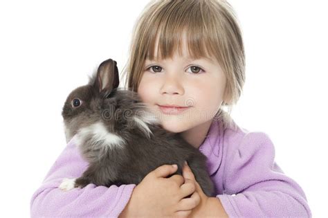 Little Girl With Rabbit Stock Image Image Of Caucasian 31225013