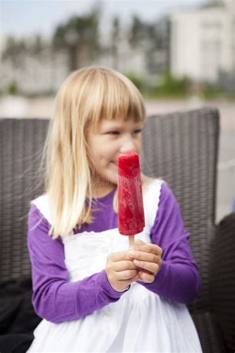 Girl With Popsicle Stock Photo Image Of Color Young 26046396
