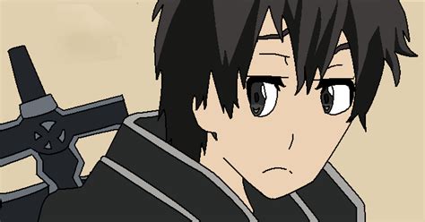 Kirito Drawing Using A Mouse And Paint Attempt 1 By Anime Freak2014