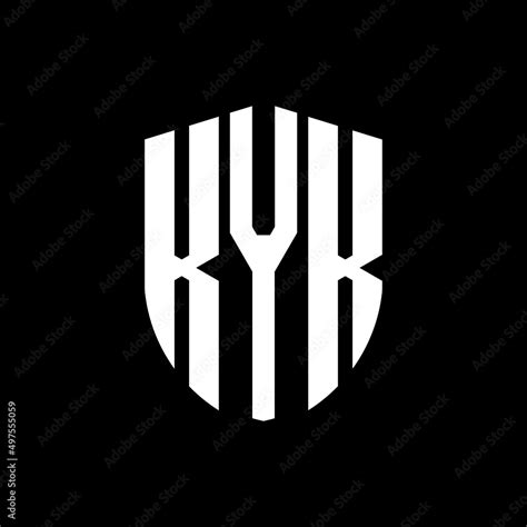 Kyk Letter Logo Design Kyk Modern Letter Logo With Black Background Kyk Creative Letter Logo