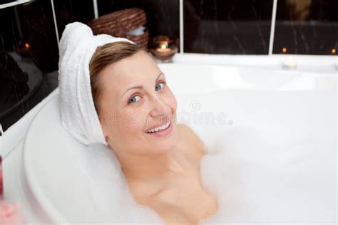 Relaxing Bubble Bath Stock Image Image Of Smiling Calm 7841641