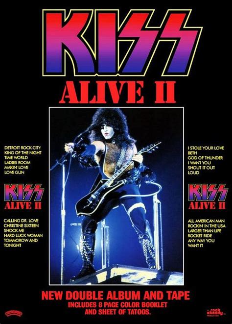 Kiss Paul Stanley Alive Ii Album Promo Stand Up Display Alt Version Kiss Concert Kiss Band