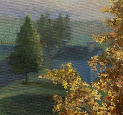 Daily Painting By Artist Dominique Amendola New England Landscape Oil