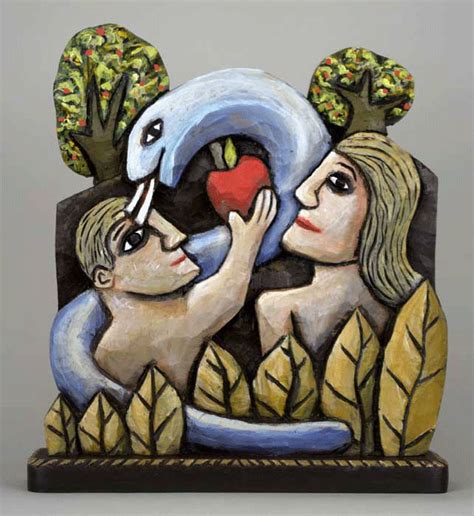Adam And Eve Adam And Eve Folk Art Art