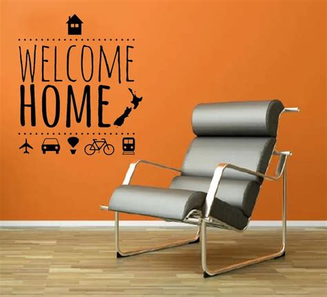 Welcome Home Wall Quote Art Decal Vinyl Sticker Removable Decor Mural