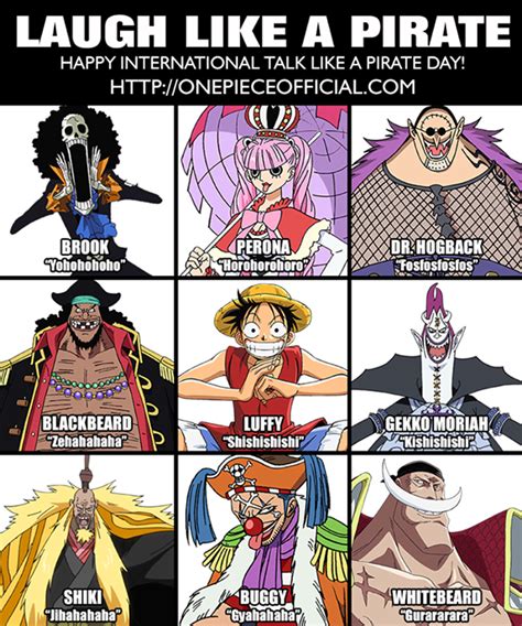 One Piece 9 19 International Talk Like A Pirate Day Laugh Like Your Favorite One Peice