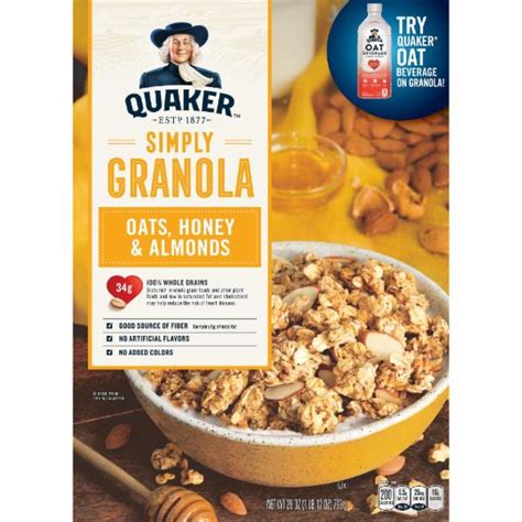 Quaker Simply Granola Oats Honey And Almonds Granola Smartlabel™