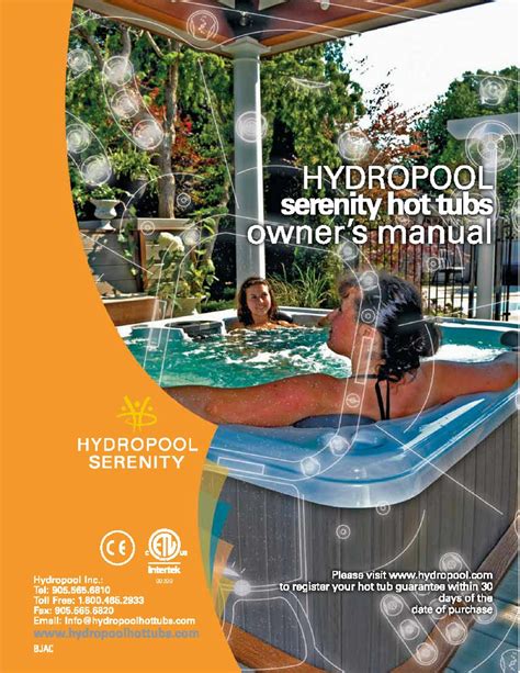 Hydropool Serenity Hot Tubs Owners Manual Pdf Download Manualslib
