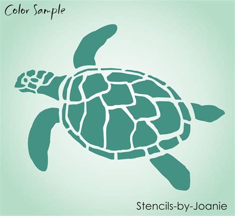 Turtle Stencil Ocean Sealife Sand Beach Animal Tortoise Wall Art Tattoo