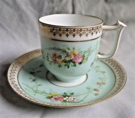 Antique Limoges Demitasse Cup And Saucer Ca 1892 Limoges Demitasse Cups Tea Cups Tea Service