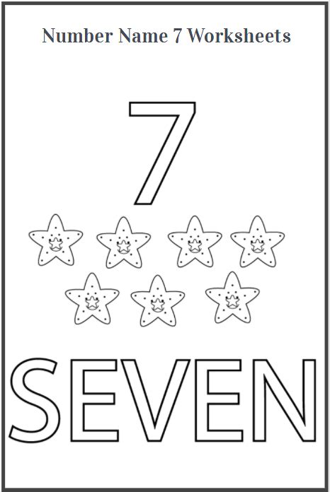 Number Name Seven Tracing 10 Free Downloadable Worksheets Kiddosheets