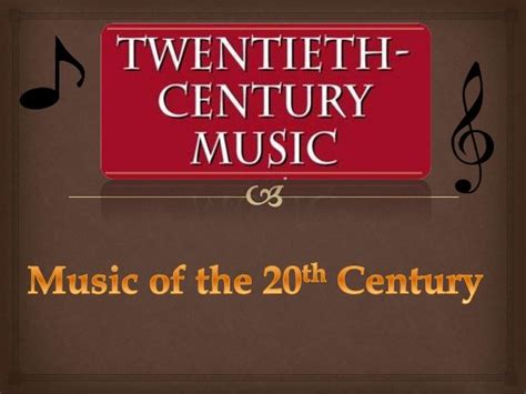 20th Century Music History Timeline