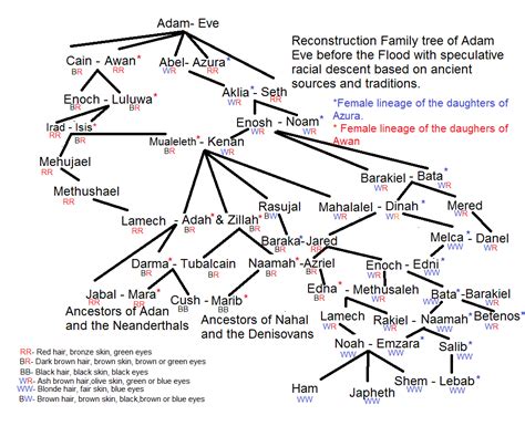 Adam And Eve Lineage Chart