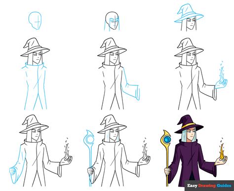 How To Draw An Anime Wizard Easy Step By Step Tutorial