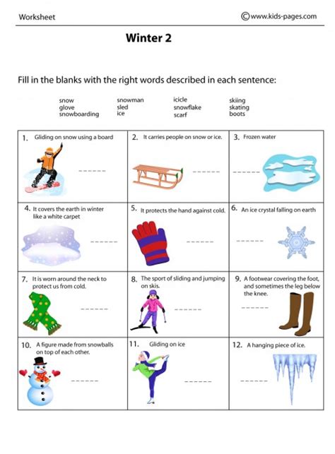 Winter 2 Worksheet