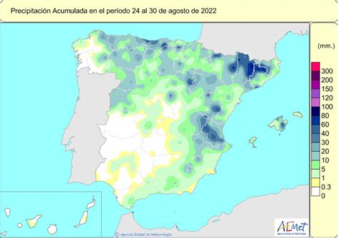 Resumen De La Evolución De Las Precipitaciones En España Del 24 Al 30