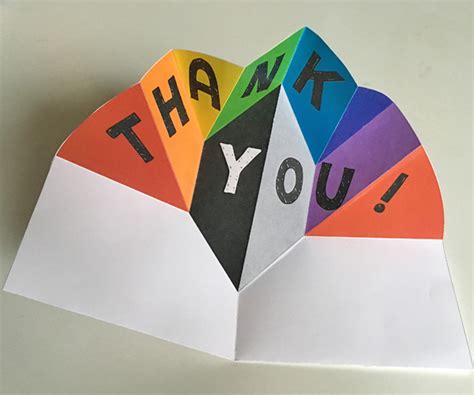 Expanding Pop Up Make A Thank You Card Or Love Note Which Starts Small