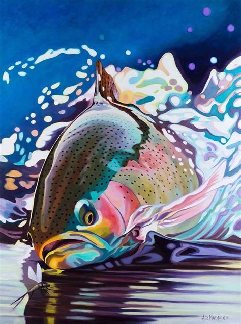 Up Close And Personal Fly Fishing Art Trout Art Fish Art