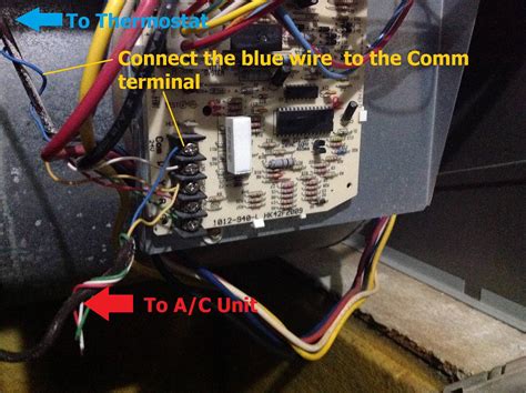 Put this wire in the nest thermostat's * o/b connector. electrical - Installing of Honeywell Wi-Fi Programmable Thermostat - Home Improvement Stack Exchange