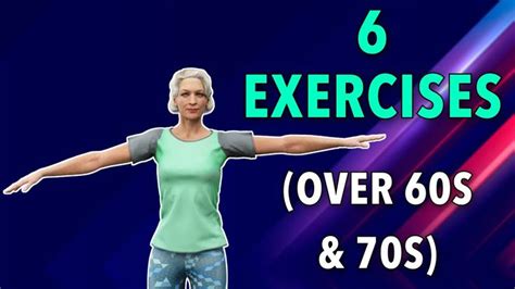 Top 6 Exercises For Seniors Over 60s And 70s Home Workout Cardio Workout At Home Senior