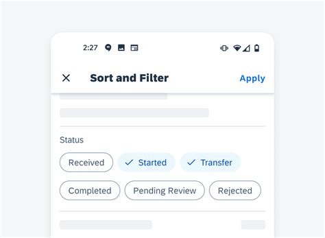 Sort And Filter Sap Fiori For Android Design Guidelines