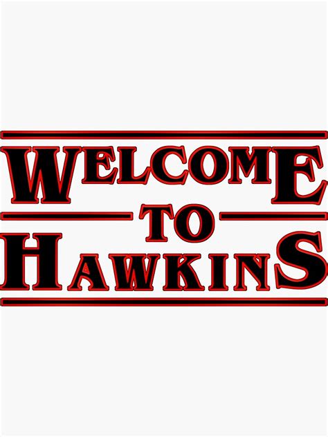 Welcome To Hawkins Stranger Things Sticker For Sale By Natbern