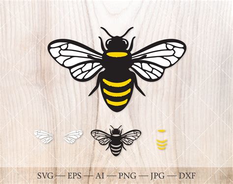 Bee Stencil Stencils Bee Silhouette Silhouette Studio Bee Wings