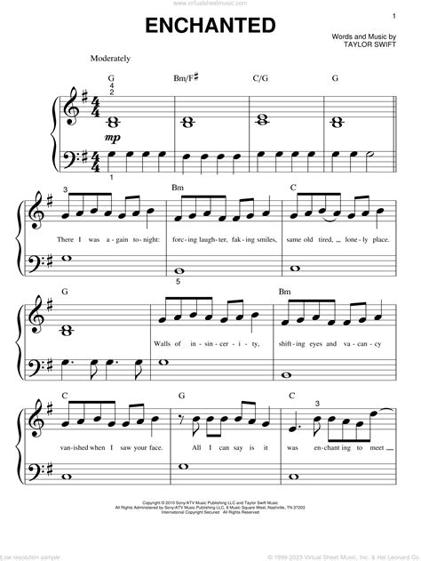 Taylor Swift Enchanted Chords Piano Selectpgcom