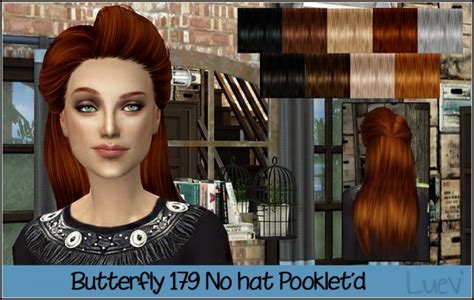 Mertiuza Butterffly`s 179 Hair Retextured Sims 4 Hairs