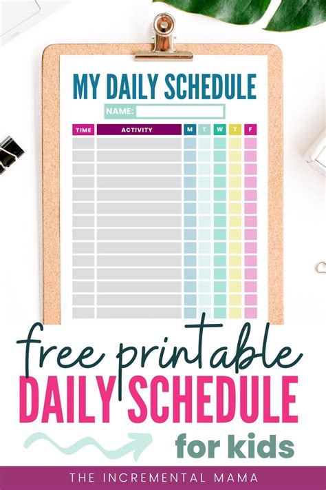 Sick Of Chaos At Home Grab This Free Printable Kids Daily Schedule