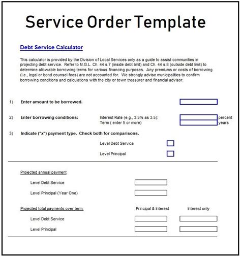 3+ Service Order Templates | Free Printable Word & Excel | Templates ...