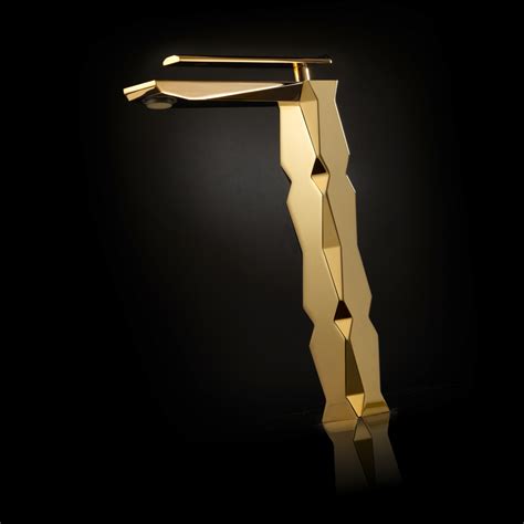 Ikon Polished Gold Luxury Vessel Sink Faucet