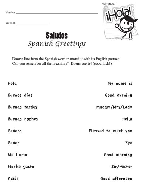 Beginner Spanish To English Worksheets Printables