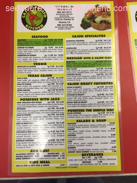 Kajun kitchen alexandria la, cajun kitchen menu alexandria la, cajun kitchen, best boudin in alexandria la, kajun kitchen menu Online Menu of Cajun Potato Kitchen Restaurant, Thibodaux ...