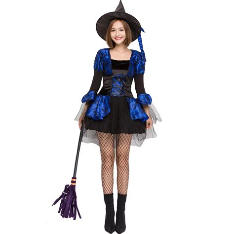 Deluxe Sexy Witch Costume Halloween Witch Cute Princess Clothing Adult Women Carnival Cosplay
