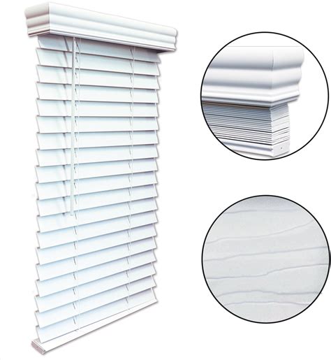 Chadwell Supply Premier Cordless 2 Faux Wood Blind 47x48 White