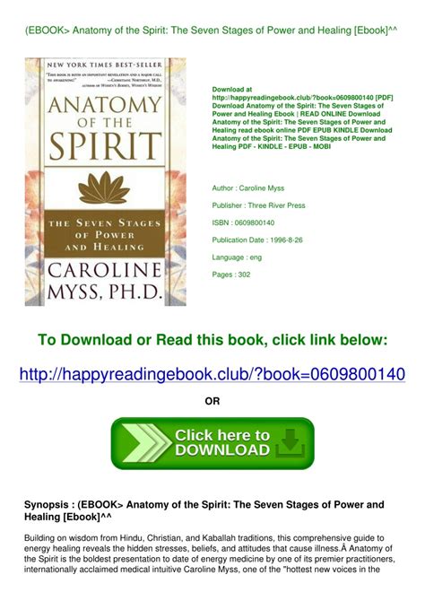 Ppt Ebook Anatomy Of The Spirit The Seven Stages Of Power And