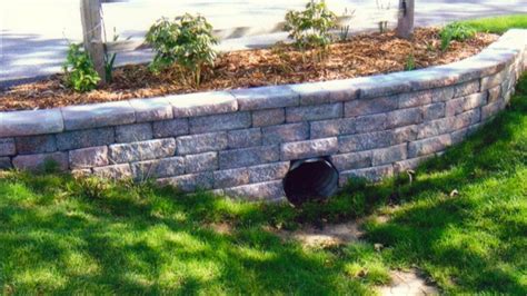 Driveway Culvert Paver Retaining Wall And Landscaping Rockford Il