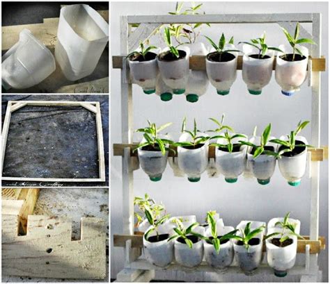 Upcycle plastic bottles into planters for any occasion or holiday, or any type of plant from herbs to ivies. Image result for milk bottle planters images | Horta