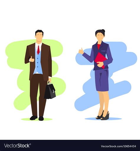 Business Woman And Man Royalty Free Vector Image