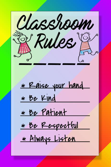 Classroom Rules Template Postermywall