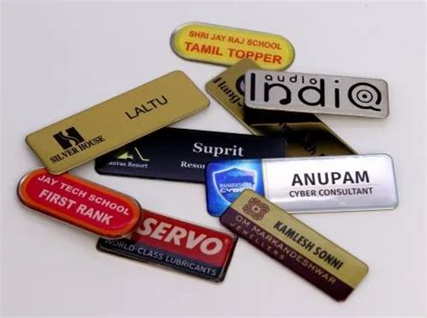 Stainless Steel Printed Name Badges Size 1 Inch X 3 Inch At Rs 150