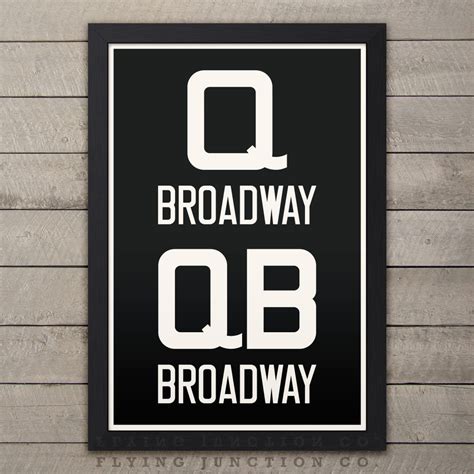 Broadway Queens Manhattan Brooklyn New York Subway Roll Sign