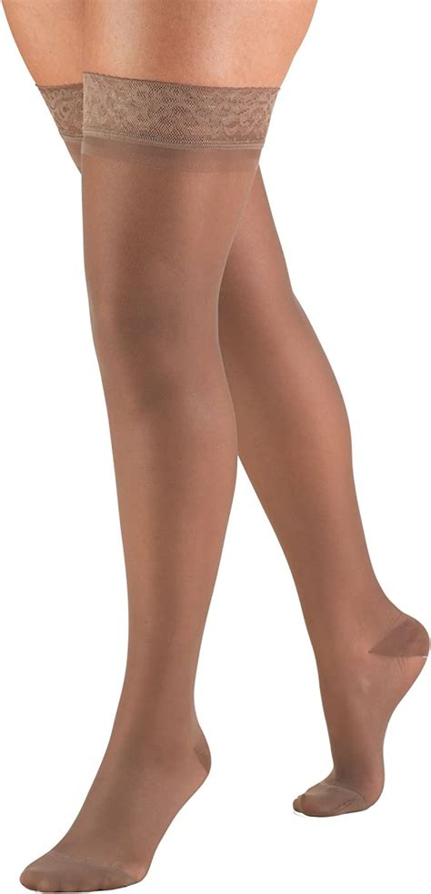Truform Sheer Compression Stockings 15 20 Mmhg Womens Thigh High Length 20