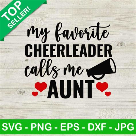 My Favorite Cheerleader Calls Me Aunt SVG Cheerleader Aunt SVG Cheer