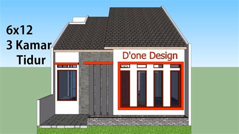 Gambar desain rumah di atas saya sharing dari situs www.gambarminimalisrumah.com. Desain Rumah | 6x12 | 3 Kamar Tidur - YouTube