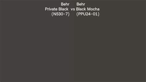 Behr Private Black Vs Black Mocha Side By Side Comparison